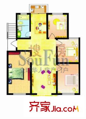 吉祥苑酒甸戶型圖A戶型 4室2廳1衛(wèi)