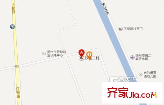 沙北二村交通圖 