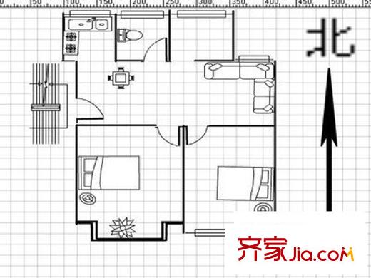 棲祥苑 2室 戶型圖