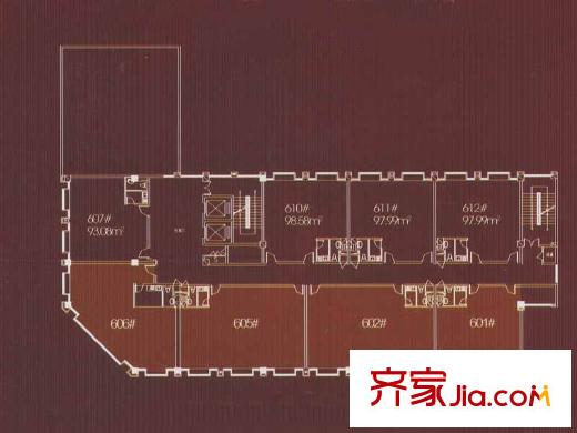 恒通帝景藍(lán)灣戶型圖六層平面戶型 