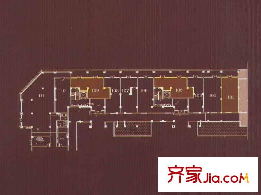 恒通帝景藍(lán)灣戶型圖九號樓商業(yè)街平面戶型 