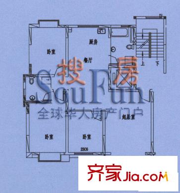 錦繡花園戶型圖戶型C 3室2廳2衛(wèi)