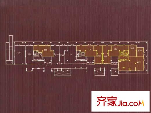 恒通帝景藍(lán)灣戶型圖七號樓商業(yè)街平面戶型 