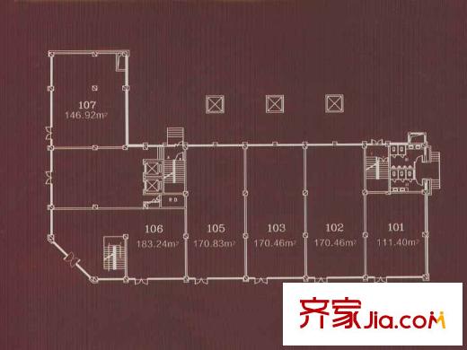 恒通帝景藍灣戶型圖一層平面戶型 