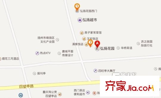 弘揚花園交通圖 