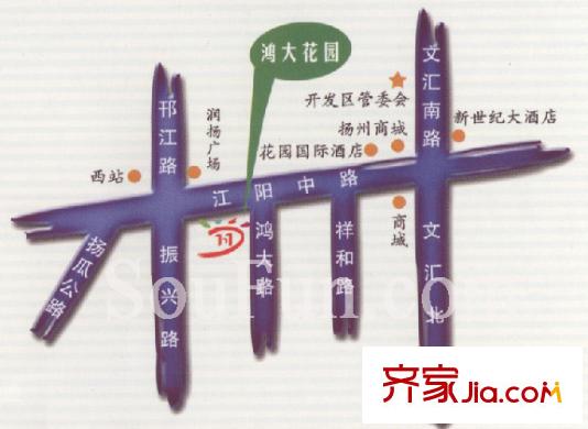鴻大花園交通圖