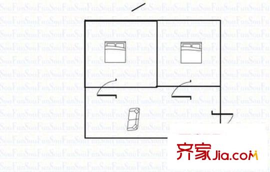 新莊新村 2室 戶型圖