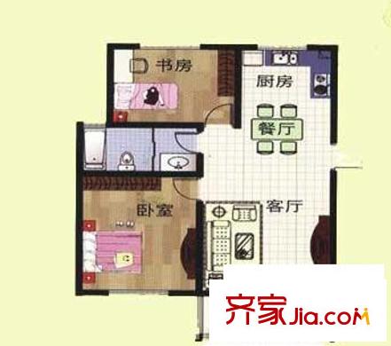 養(yǎng)怡花園戶型圖戶型 2室2廳1衛(wèi)1廚