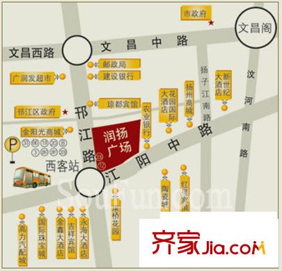 潤(rùn)揚(yáng)廣場(chǎng)交通圖