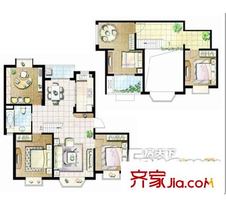 棲月苑戶型圖4 4室