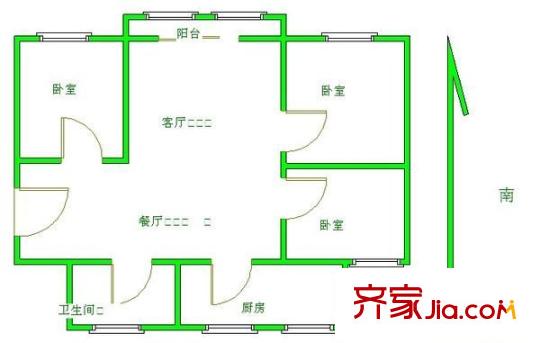 海棠小區(qū) 0室 戶型圖