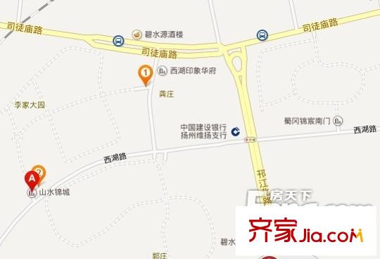 山水錦城交通圖 