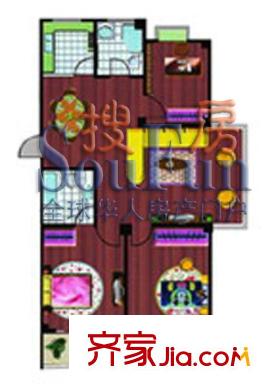 玫瑰香榭戶型圖戶型圖 2室
