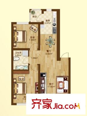 新莊新村戶型圖2室2廳1衛(wèi)1廚(1) 