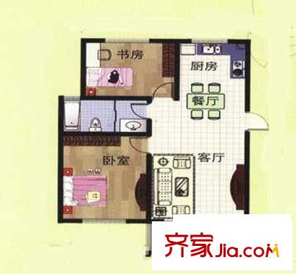 養(yǎng)怡花園戶型圖戶型 2室2廳1衛(wèi)1廚
