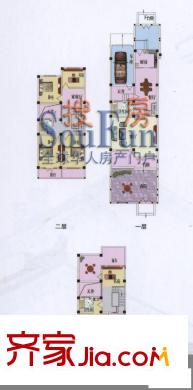 淮左郡莊園戶型圖別墅二 6室2廳3衛(wèi)