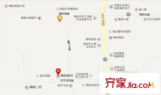 梅嶺新村交通圖 