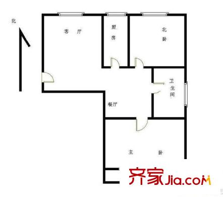 楊莊街坊戶型圖三居 3室