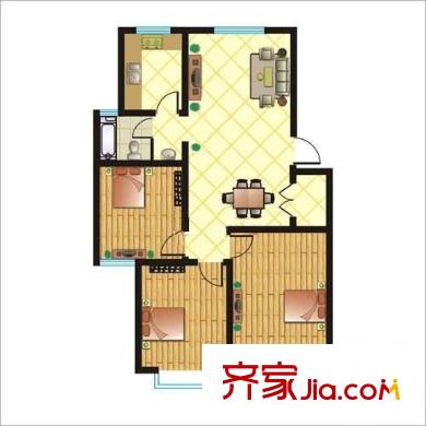 得月苑 3室 戶型圖