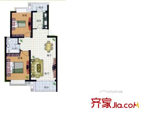 金鑫花苑戶(hù)型圖408698765900 