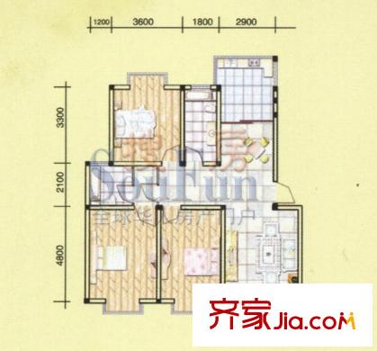 金鑫花苑戶(hù)型圖2008970517446764 
