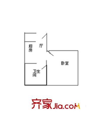 安莊新村戶型圖一居 1室