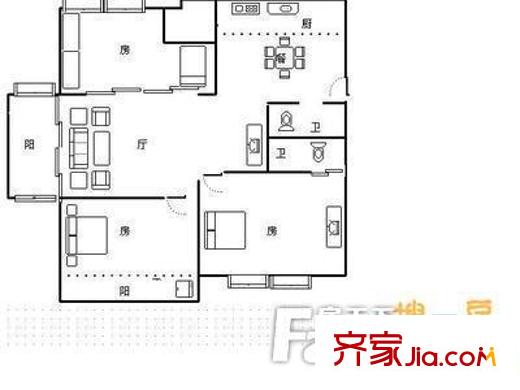 振興花園 戶型圖