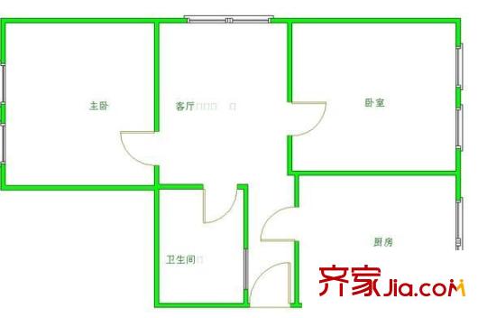 得月苑 2室 戶型圖