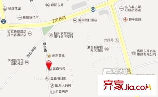 金鑫花苑交通圖 