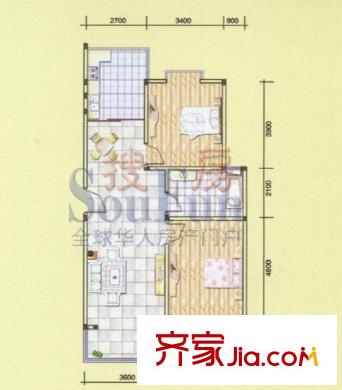 金鑫花苑戶(hù)型圖2008970517448301 