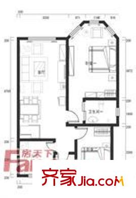 紫陽(yáng)苑戶型圖三居 3室