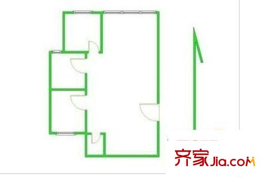 綠楊新苑 1室 戶型圖