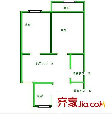 綠楊新苑 2室 戶型圖