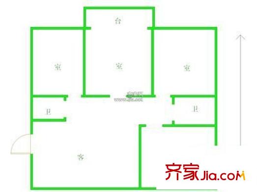 綠楊新苑 2室 戶型圖