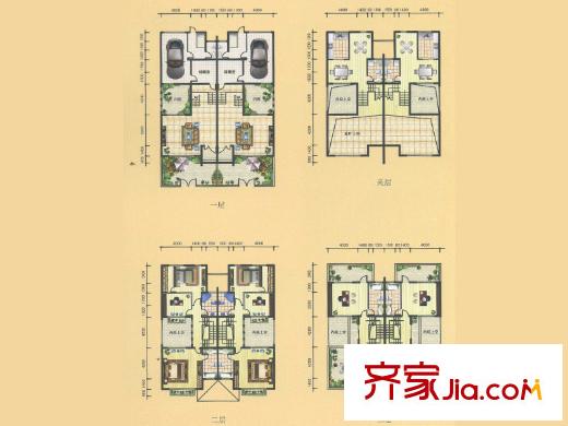 石柱山莊雙拼別墅C戶型 6室2廳5衛(wèi)1廚