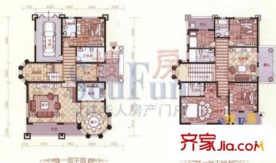 山水豪庭E戶型 5室3廳5衛(wèi)1廚