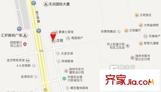 蘭苑小區(qū)交通圖 