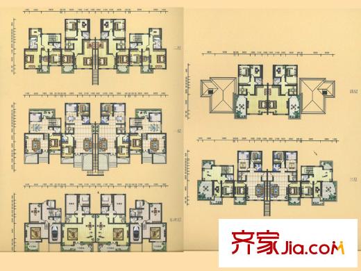 石柱山莊單體+疊加+單體組合別墅E戶型 6室3廳5衛(wèi)1廚