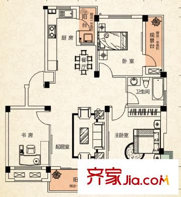 尚城四期37#A4戶型 2室2廳1衛(wèi)1廚