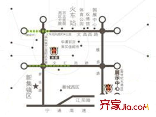 山水豪庭交通圖