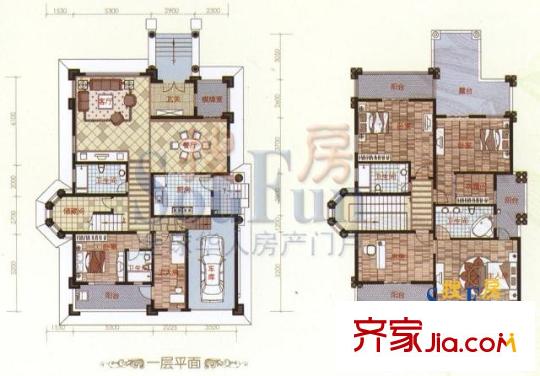 山水豪庭C2戶型 5室2廳4衛(wèi)1廚