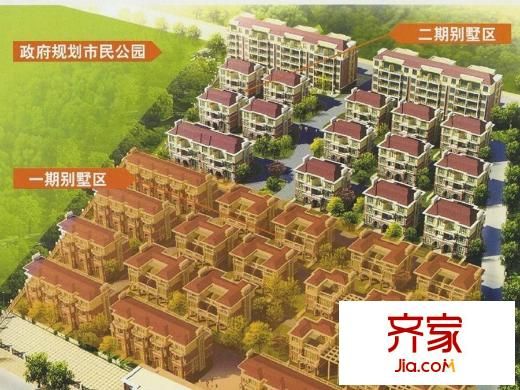 雅仕蘭庭西郊公館小區(qū)鳥瞰圖