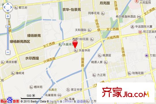 天俊華府交通坐標圖