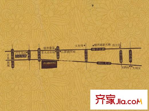 金達(dá)西湖公館區(qū)位圖