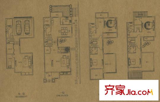林溪山莊聯(lián)排別墅D戶型 4室2廳5衛(wèi)1廚