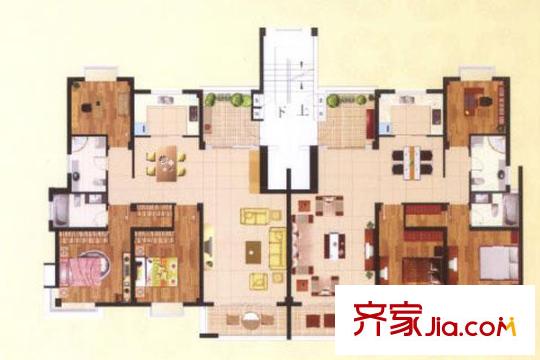 碧水棲庭一期B戶型 3室2廳2衛(wèi)1廚