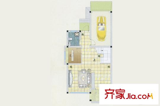 雅仕蘭庭西郊公館雙拼別墅一層戶型 4室4廳5衛(wèi)1廚