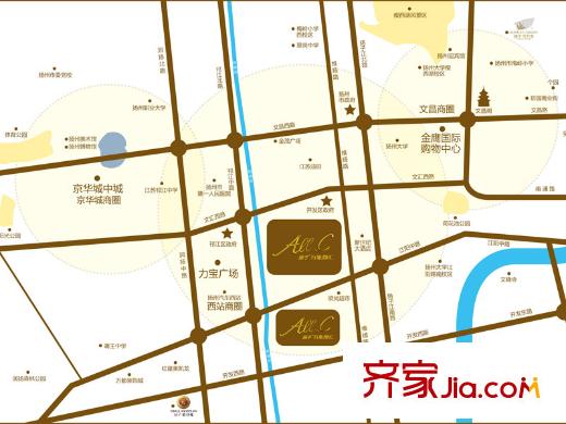 揚(yáng)子萬象都匯交通圖
