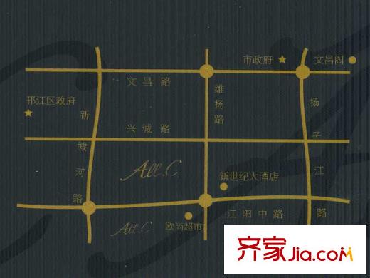 揚(yáng)子萬象都匯交通圖