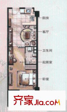 萬豪西花苑小公寓一戶型 1室1廳1衛(wèi)1廚